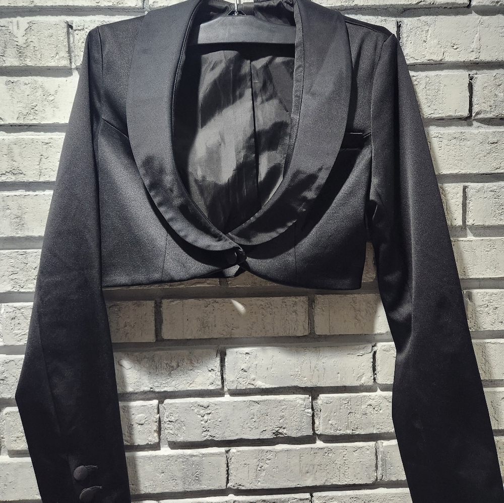 H&M Dressy short blazer, Black, Size 4